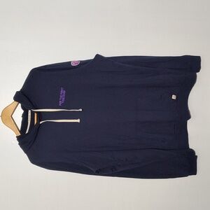 🌴Marine Layer Blue Long Sleeve Hoody with Purple Embroidery Size XXL